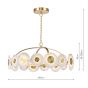Irela Pendant Matt Brass and Alabaster LED