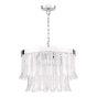 Irisen 6 Light Pendant Polished Nickel and Textured Glass
