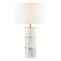 Ishana Table Lamp Marble and Matt Antique Brass With Shade