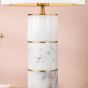 Ishana Table Lamp Marble and Matt Antique Brass With Shade