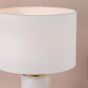 Ishana Table Lamp Marble and Matt Antique Brass With Shade