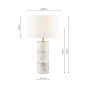 Ishana Table Lamp Marble and Matt Antique Brass With Shade