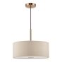 Isla 3 Light Pendant Antique Bronze and Ecru Shade 40cm