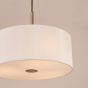 Isla 3 Light Pendant Antique Bronze and Ecru Shade 40cm