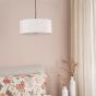 Isla 3 Light Pendant Antique Bronze and Ecru Shade 40cm