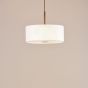 Isla 3 Light Pendant Antique Bronze and Ivory Shade 40cm