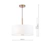Isla 3 Light Pendant Antique Bronze and Ivory Shade 40cm