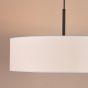 Isla 3 Light Pendant Matt Black and Ivory Shade 60cm