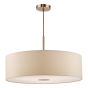 Isla 3 Light Pendant Antique Bronze and Ecru Shade 60cm