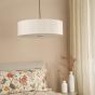 Isla 3 Light Pendant Antique Bronze and Ecru Shade 60cm