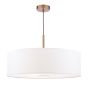 Isla 3 Light Pendant Antique Bronze and Ivory Shade 60cm