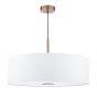 Isla 3 Light Pendant Antique Bronze and Ivory Shade 60cm