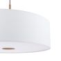 Isla 3 Light Pendant Antique Bronze and Ivory Shade 60cm