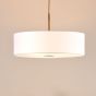 Isla 3 Light Pendant Antique Bronze and Ivory Shade 60cm