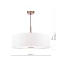 Isla 3 Light Pendant Antique Bronze and Ivory Shade 60cm