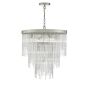 Isla 7lt Pendant Polished Chrome & Clear Glass Rods