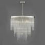 Isla 7lt Pendant Polished Chrome & Clear Glass Rods