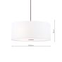 Isla Easy Fit Pendant Ivory Shade 40cm