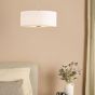 Isla Easy Fit Pendant Ivory and Black Shade 40cm