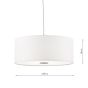 Isla Easy Fit Pendant Ivory and Black Shade 40cm