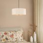 Isla Easy Fit Pendant Ecru and Bronze Shade 40cm