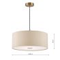 Isla Easy Fit Pendant Ecru and Bronze Shade 40cm
