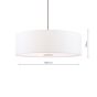 Isla Easy Fit Pendant Ivory Shade 60cm
