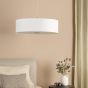 Isla Easy Fit Pendant Ivory and Black Shade 60cm