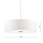 Isla Easy Fit Pendant Ivory and Black Shade 60cm