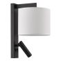 Itala Wall Light Matt Black With Shade LED