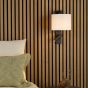 Itala Wall Light Matt Black With Shade LED