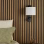 Itala Wall Light Matt Black With Shade LED