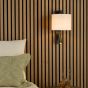 Itala Wall Light Matt Black With Shade LED