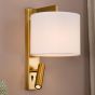 Itala Wall Light Antique Bronze With Shade LED
