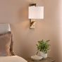 Itala Wall Light Antique Bronze With Shade LED