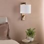Itala Wall Light Antique Bronze With Shade LED