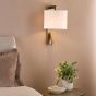 Itala Wall Light Antique Bronze With Shade LED