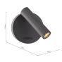 Itala Single Spotlight Matt Black LED