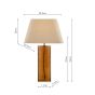 Izar Table Lamp Brown Glass and Antique Brass With Shade