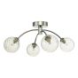 Izzy 4 Light Semi Flush Polished Chrome With Twisted Glass
