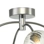 Izzy 4 Light Semi Flush Polished Chrome With Twisted Glass
