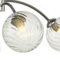Izzy 4 Light Semi Flush Polished Chrome With Twisted Glass