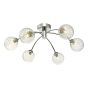 Izzy 6lt Semi Flush Polished Chrome With Twisted Glass