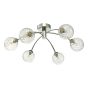 Izzy 6lt Semi Flush Polished Chrome With Twisted Glass