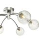 Izzy 6lt Semi Flush Polished Chrome With Twisted Glass