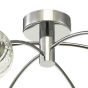 Izzy 6lt Semi Flush Polished Chrome With Twisted Glass