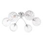 Izzy 6lt Semi Flush Polished Chrome With Clear Dimpled Glass