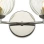 Izzy 2 Light Wall Light Polished Chrome With Twisted Glass