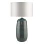 Jadis Table Lamp Blue Ceramic With Ivory Drum Shade