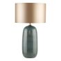 Jadis Table Lamp Blue Ceramic With Taupe Drum Shade